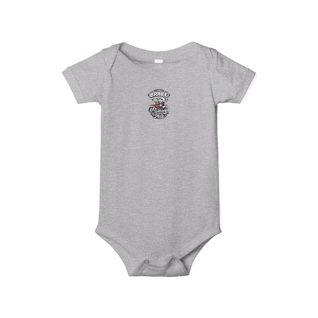 Infant One-Piece Bodysuit — ‘No Brakes’ Retro Motorcycle Chest Graphic - Kids clothes - BRAKELESS