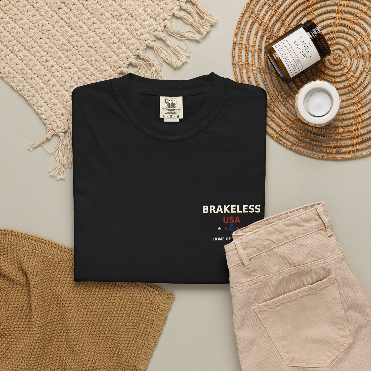 LAND OF THE FREE. HOME OF THE FAST. TEE - T-Shirt - BRAKELESS