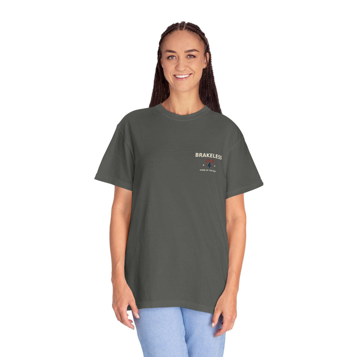 LAND OF THE FREE. HOME OF THE FAST. TEE - T-Shirt - BRAKELESS