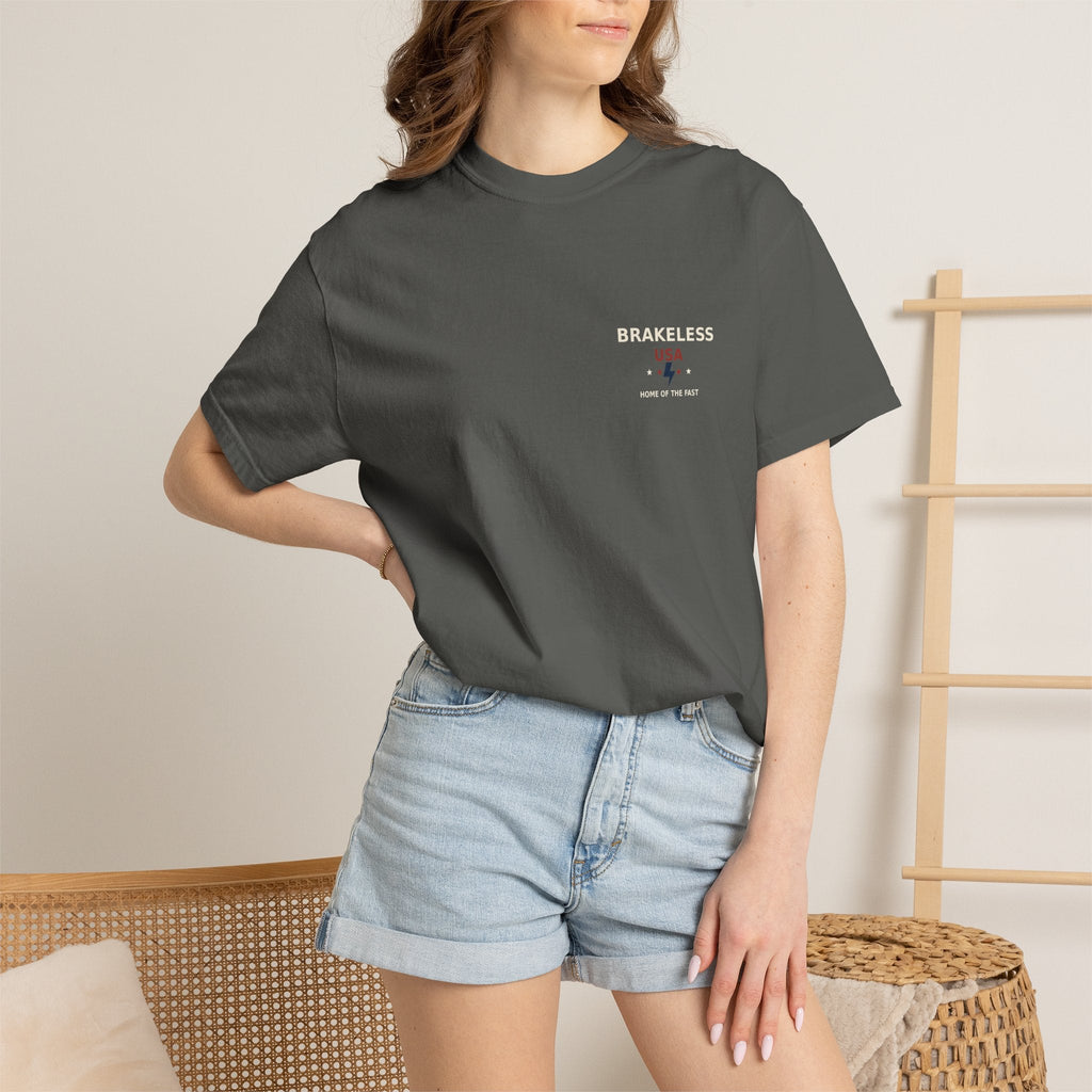 LAND OF THE FREE. HOME OF THE FAST. TEE - T-Shirt - BRAKELESS