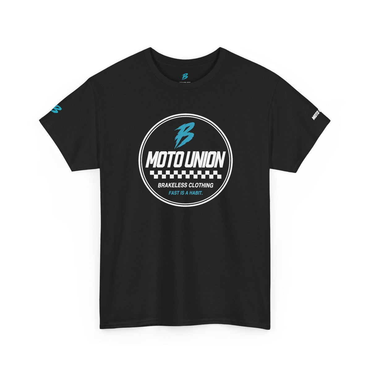Moto Union Midweight Tee (Black) — Unisex - T-Shirt - BRAKELESS