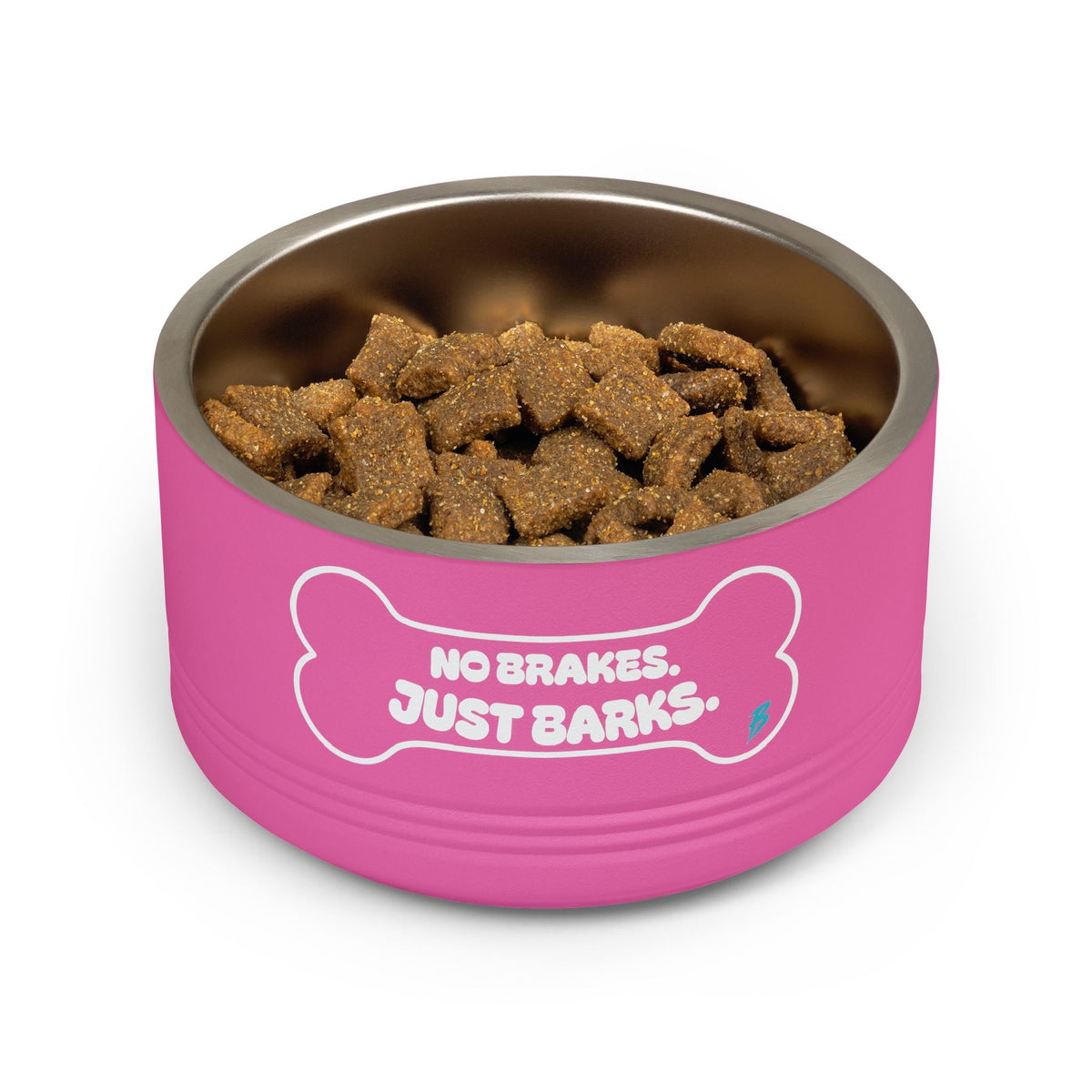 No Brakes Just Barks Dog Bowl — 18oz Stainless Pet Feeding Bowl - Pets - BRAKELESS