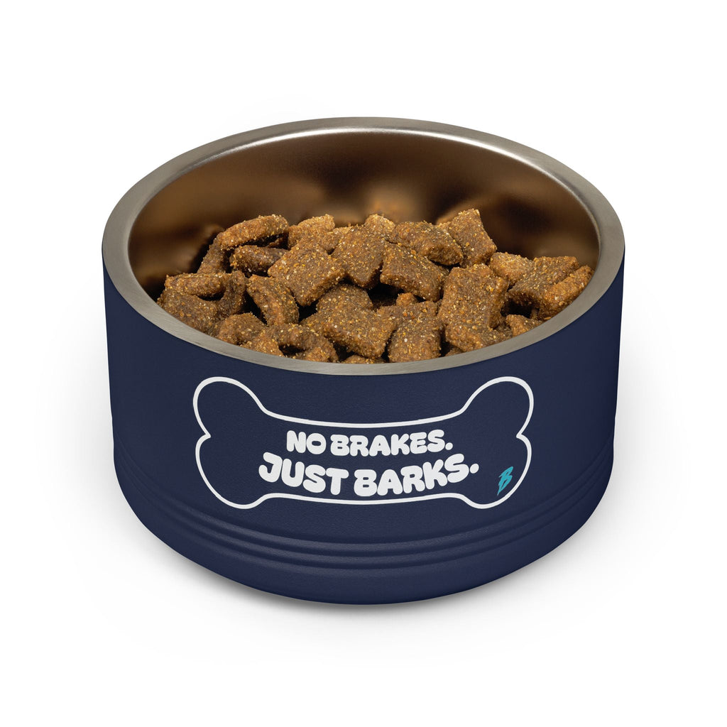 No Brakes Just Barks Dog Bowl — 18oz Stainless Pet Feeding Bowl - Pets - BRAKELESS