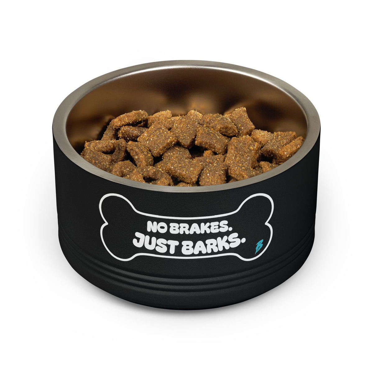 No Brakes Just Barks Dog Bowl — 18oz Stainless Pet Feeding Bowl - Pets - BRAKELESS