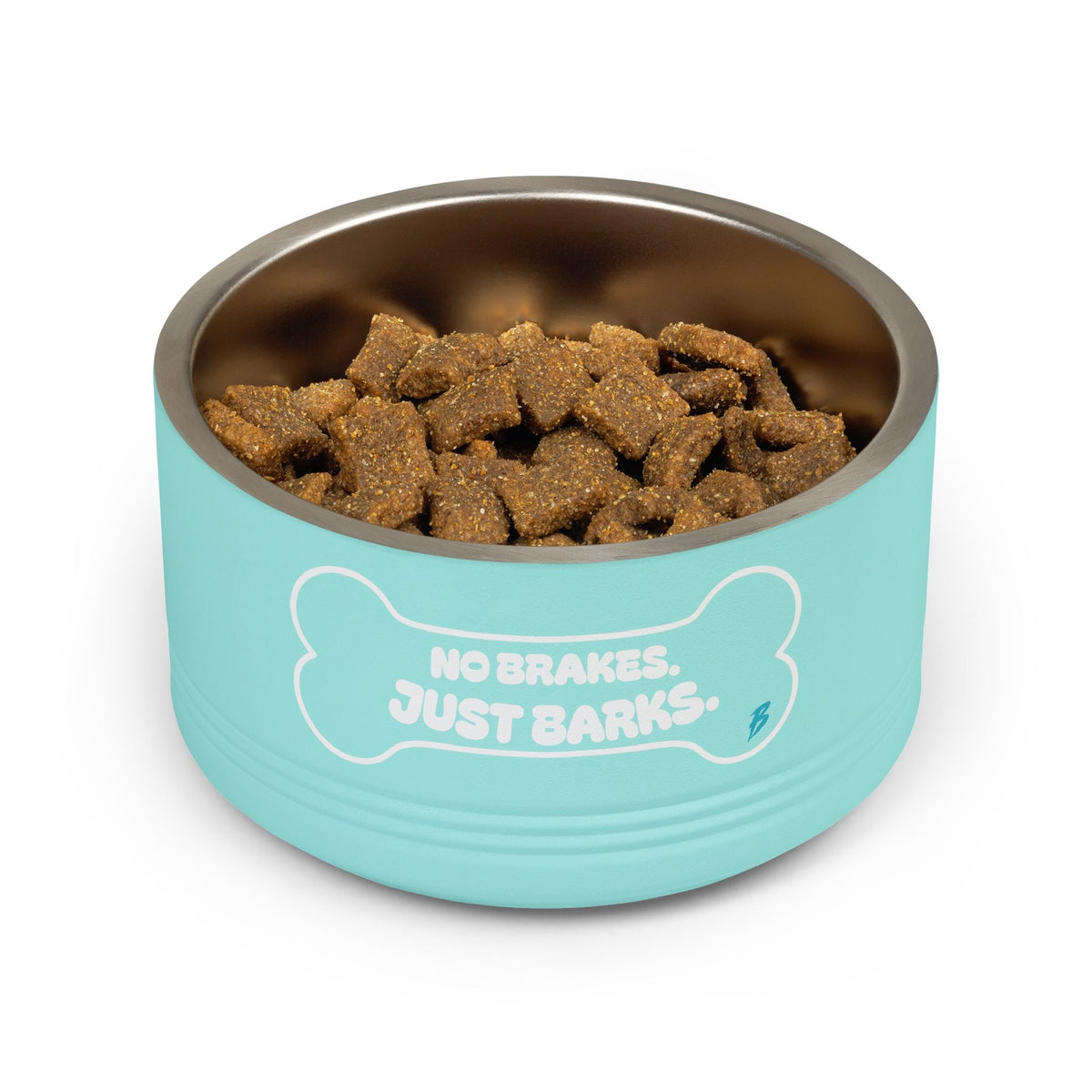 No Brakes Just Barks Dog Bowl — 18oz Stainless Pet Feeding Bowl - Pets - BRAKELESS