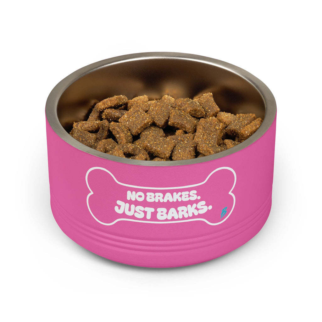 No Brakes Just Barks Dog Bowl — 18oz Stainless Pet Feeding Bowl - Pets - BRAKELESS