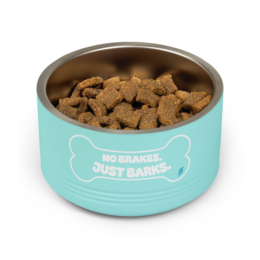 No Brakes Just Barks Dog Bowl — 18oz Stainless Pet Feeding Bowl - Pets - BRAKELESS