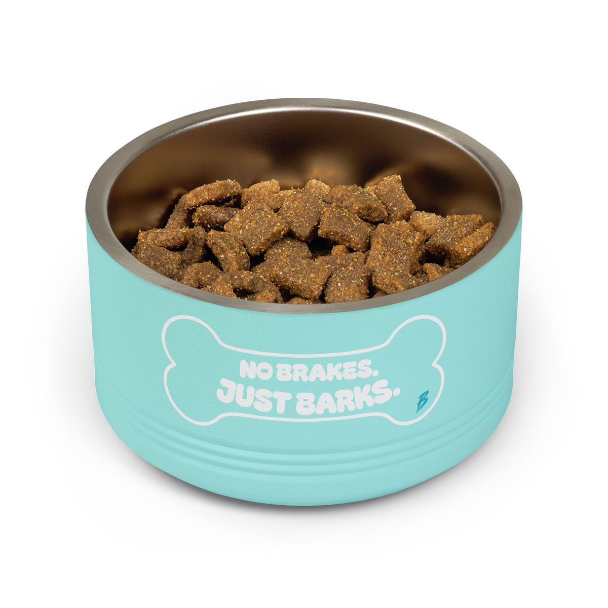 No Brakes Just Barks Dog Bowl — 18oz Stainless Pet Feeding Bowl - Pets - BRAKELESS