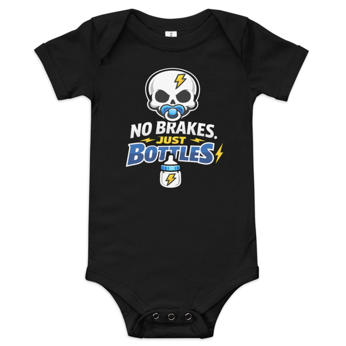 NO BRAKES - JUST BOTTLES. short sleeve one piece - BRAKELESS