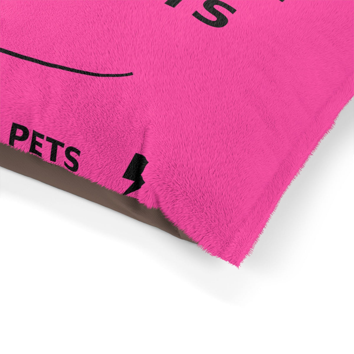 Pet Bed — "I Only Brake for Treats" Pink Plush Dog Bed - Pets - BRAKELESS