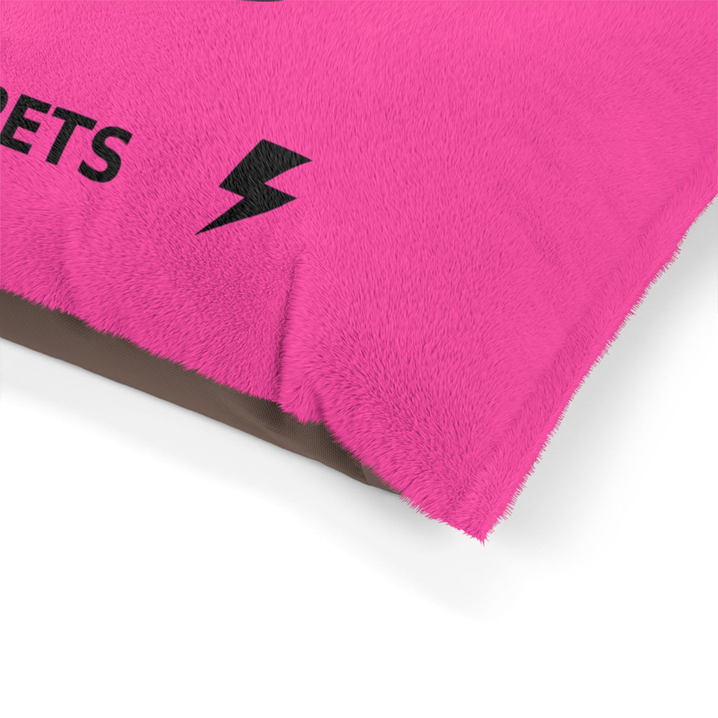 Pet Bed — "I Only Brake for Treats" Pink Plush Dog Bed - Pets - BRAKELESS