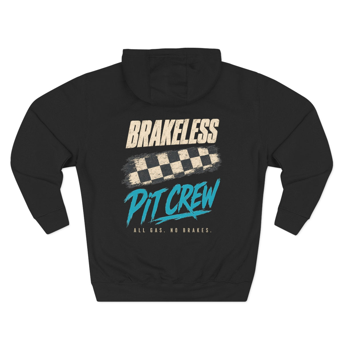 Pit Crew Midweight Hoodie – Vintage Print on the Back - Hoodie - BRAKELESS