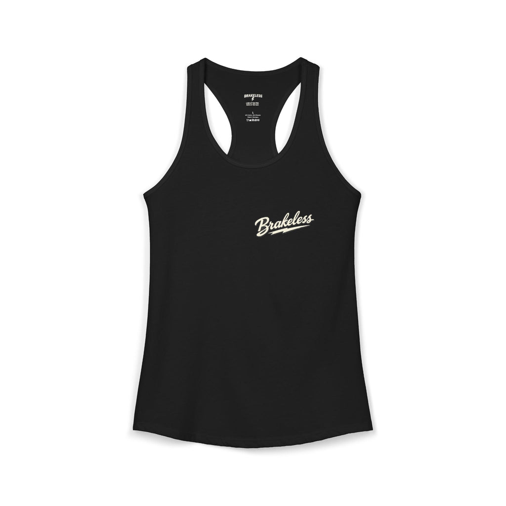 PRETTY. FAST. RECKLESS. - BRAKELESS Racerback Tank Top - Tank Top - BRAKELESS