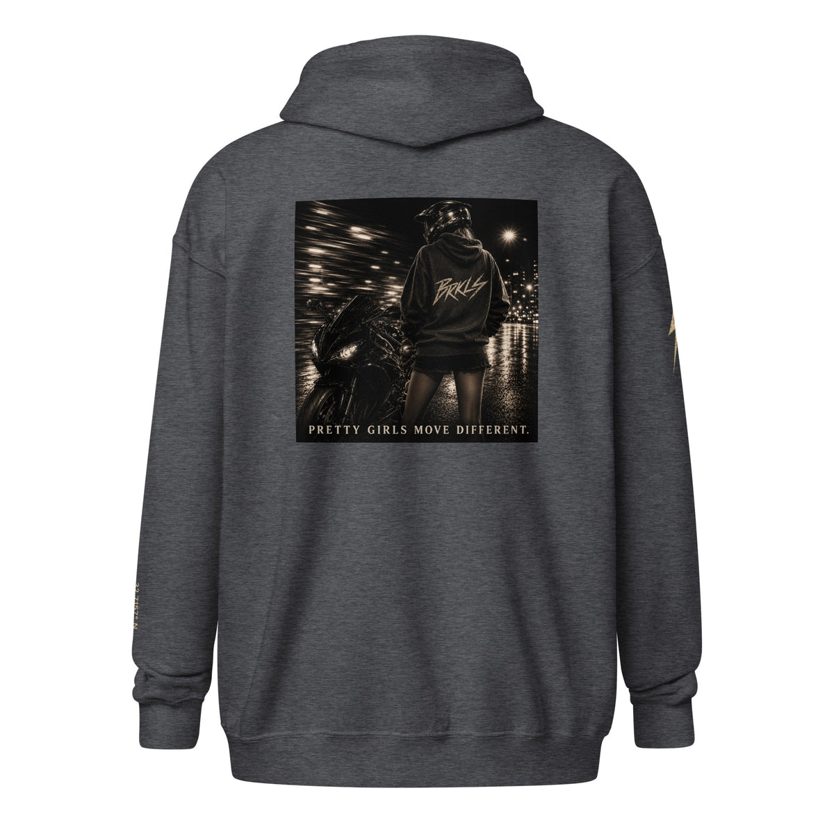 PRETTY GIRLS RIDE DIFFERENT - Heavy blend zip hoodie - BRAKELESS