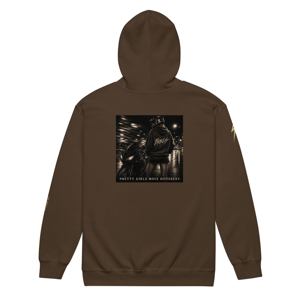 PRETTY GIRLS RIDE DIFFERENT - Heavy blend zip hoodie - BRAKELESS