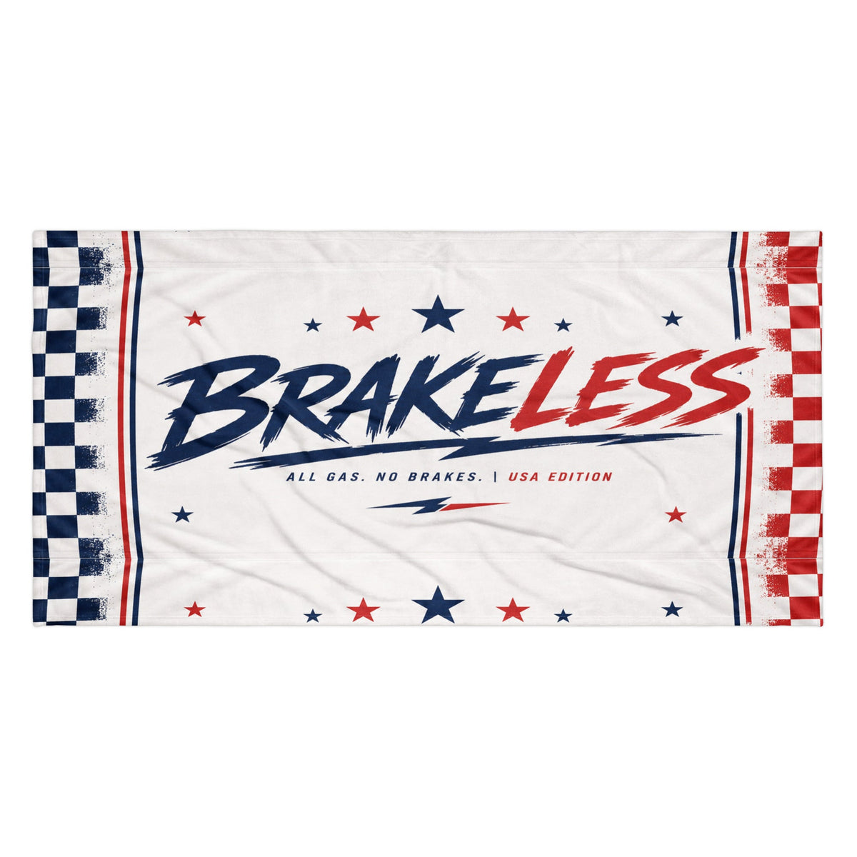 PROUD TO BE A BRAKELESS AMERICAN - BEACH TOWEL - BRAKELESS