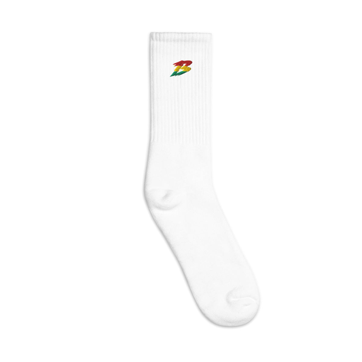 Rasta 'B' Embroidered socks - BRAKELESS