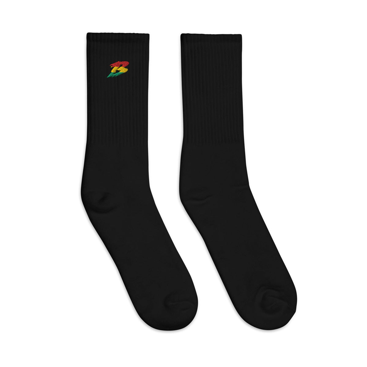 Rasta 'B' Embroidered socks - BRAKELESS