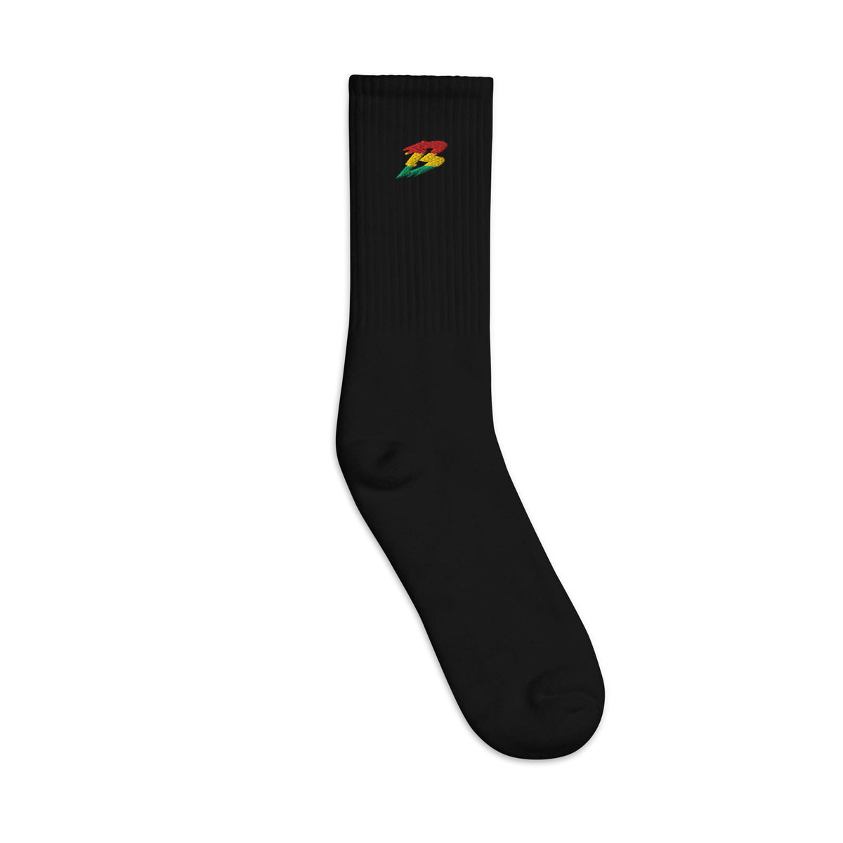 Rasta 'B' Embroidered socks - BRAKELESS