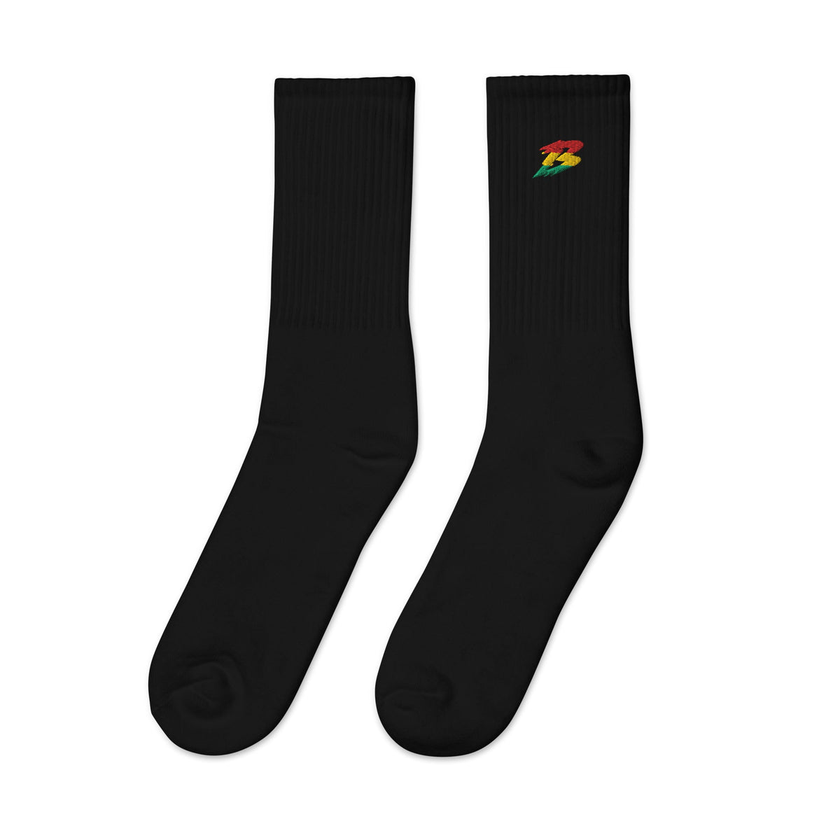 Rasta 'B' Embroidered socks - BRAKELESS