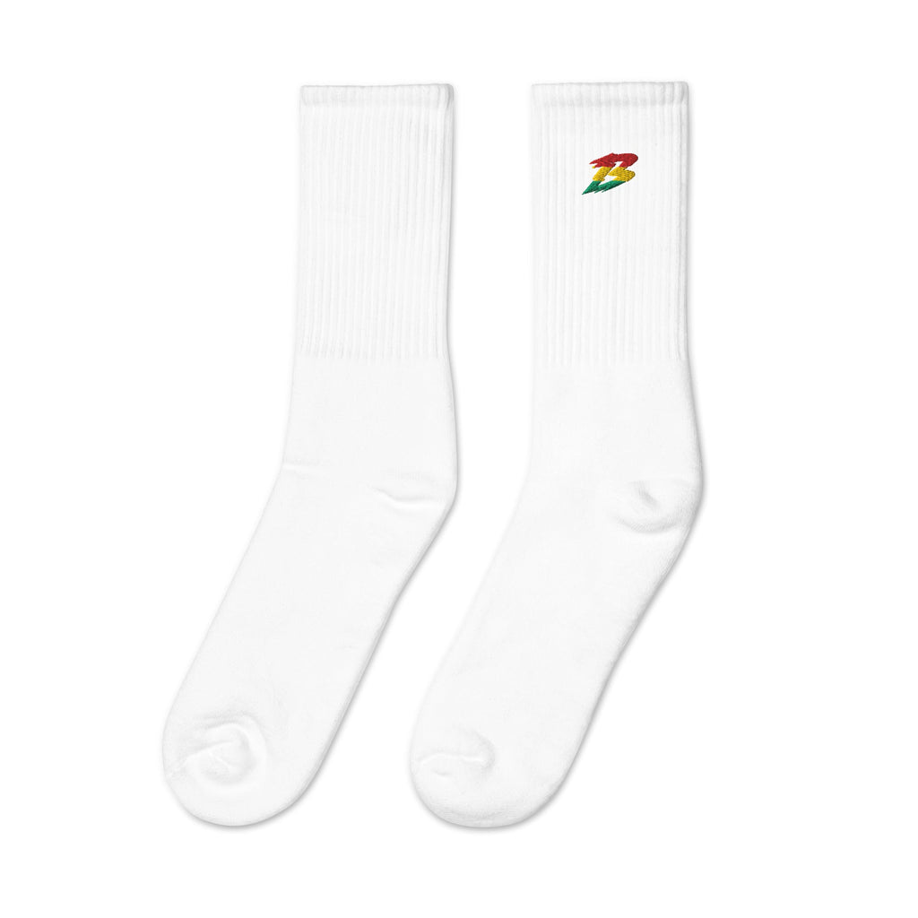 Rasta 'B' Embroidered socks - BRAKELESS