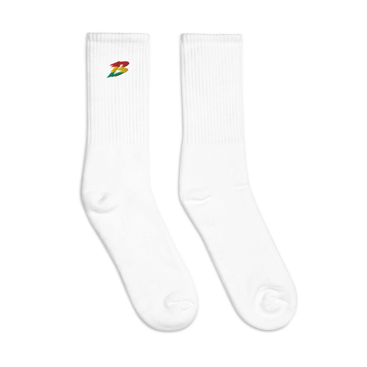 Rasta 'B' Embroidered socks - BRAKELESS