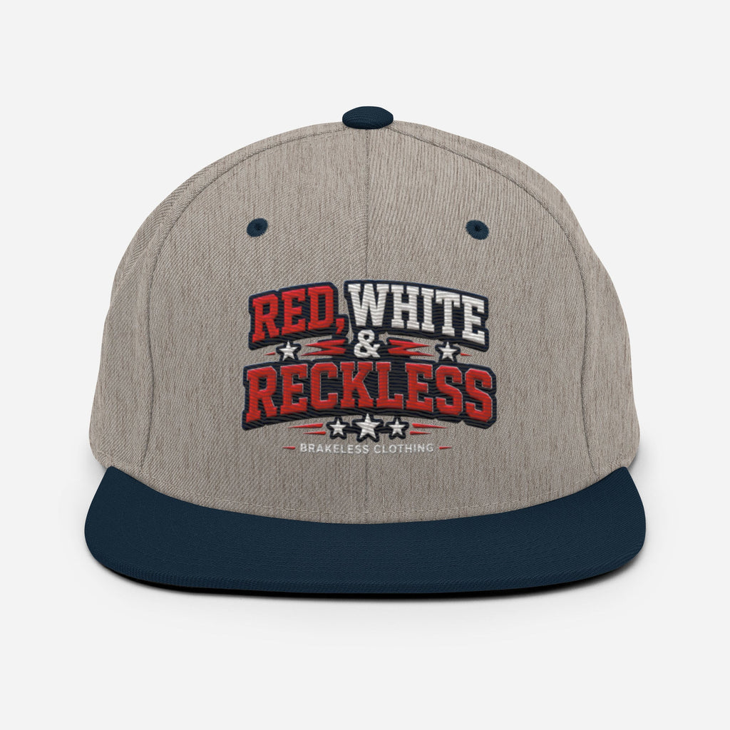 RED, WHITE & RECKLESS - SNAPBACK HAT - BRAKELESS