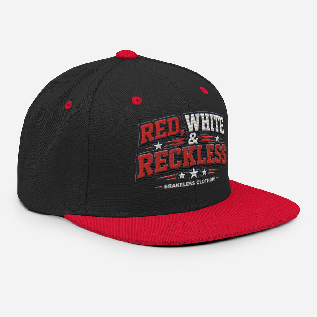 RED, WHITE & RECKLESS - SNAPBACK HAT - BRAKELESS