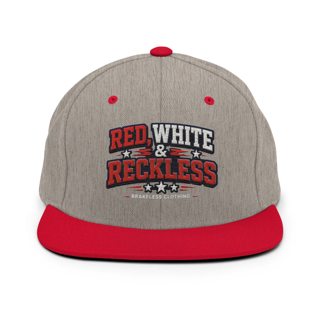 RED, WHITE & RECKLESS - SNAPBACK HAT - BRAKELESS