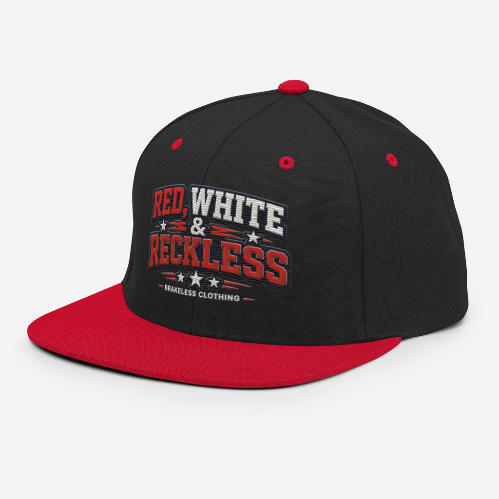 RED, WHITE & RECKLESS - SNAPBACK HAT - BRAKELESS