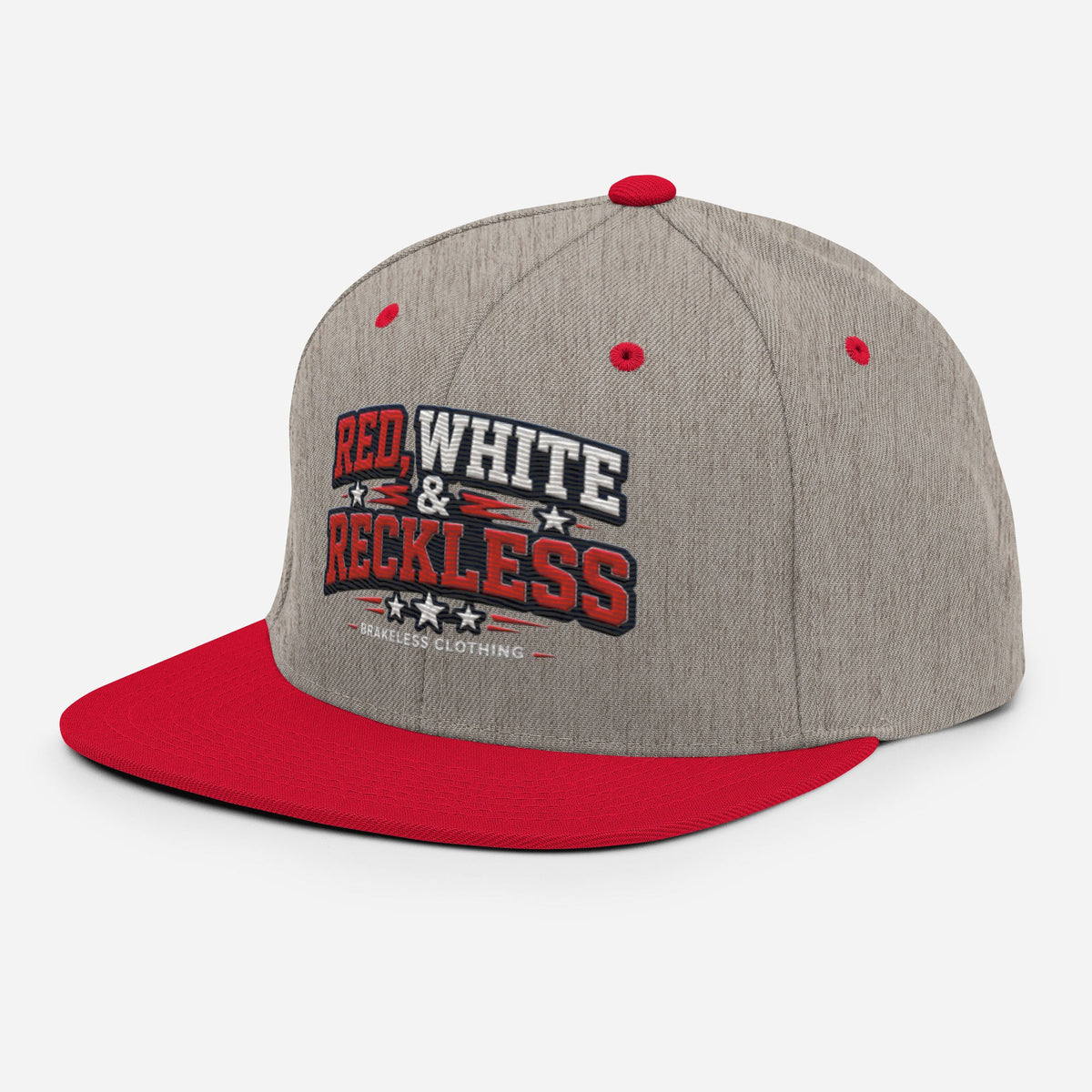 RED, WHITE & RECKLESS - SNAPBACK HAT - BRAKELESS
