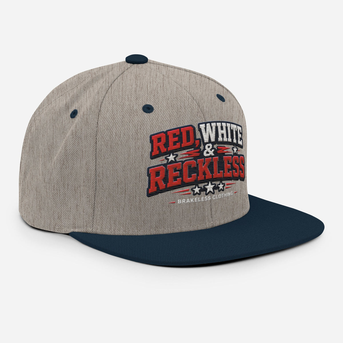 RED, WHITE & RECKLESS - SNAPBACK HAT - BRAKELESS