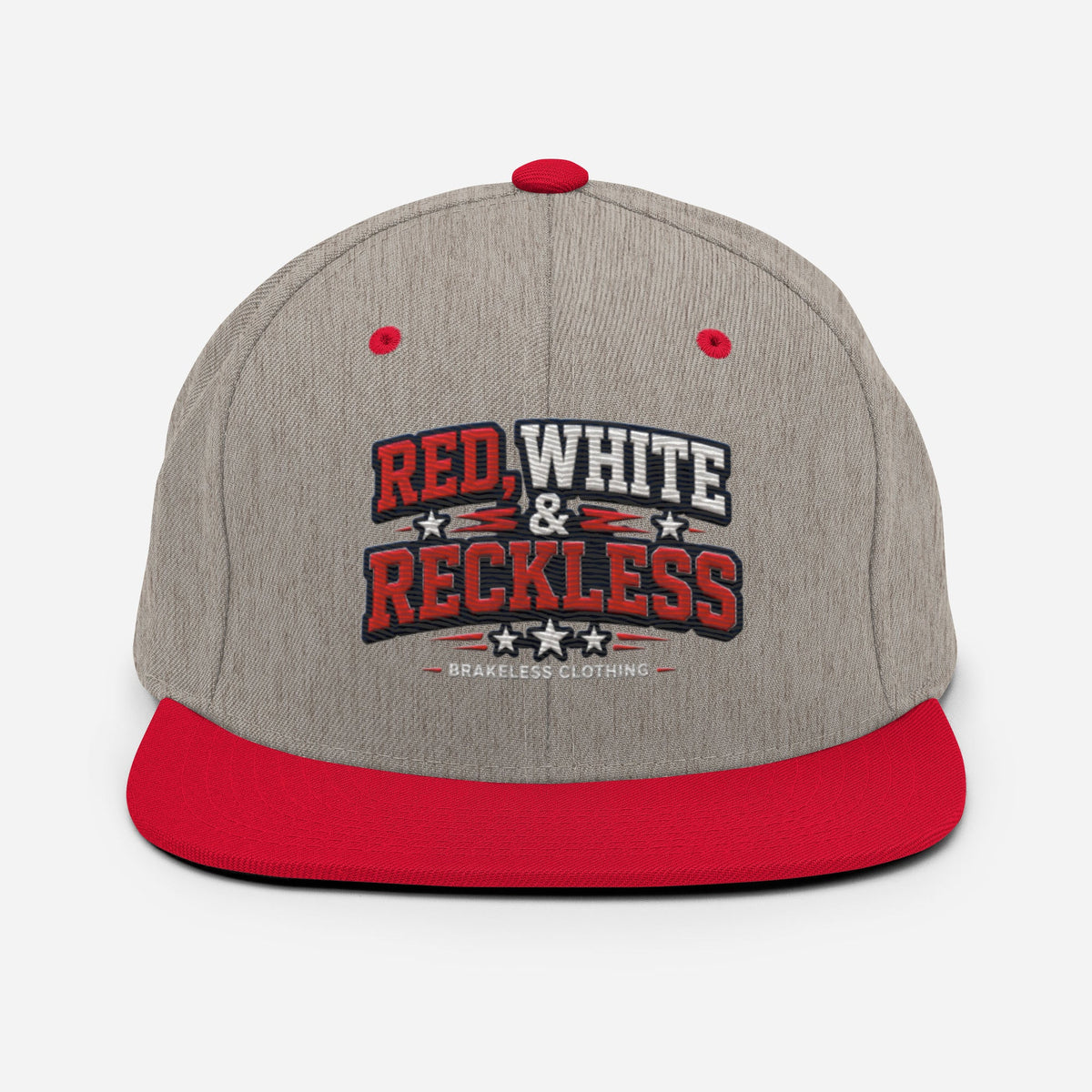 RED, WHITE & RECKLESS - SNAPBACK HAT - BRAKELESS