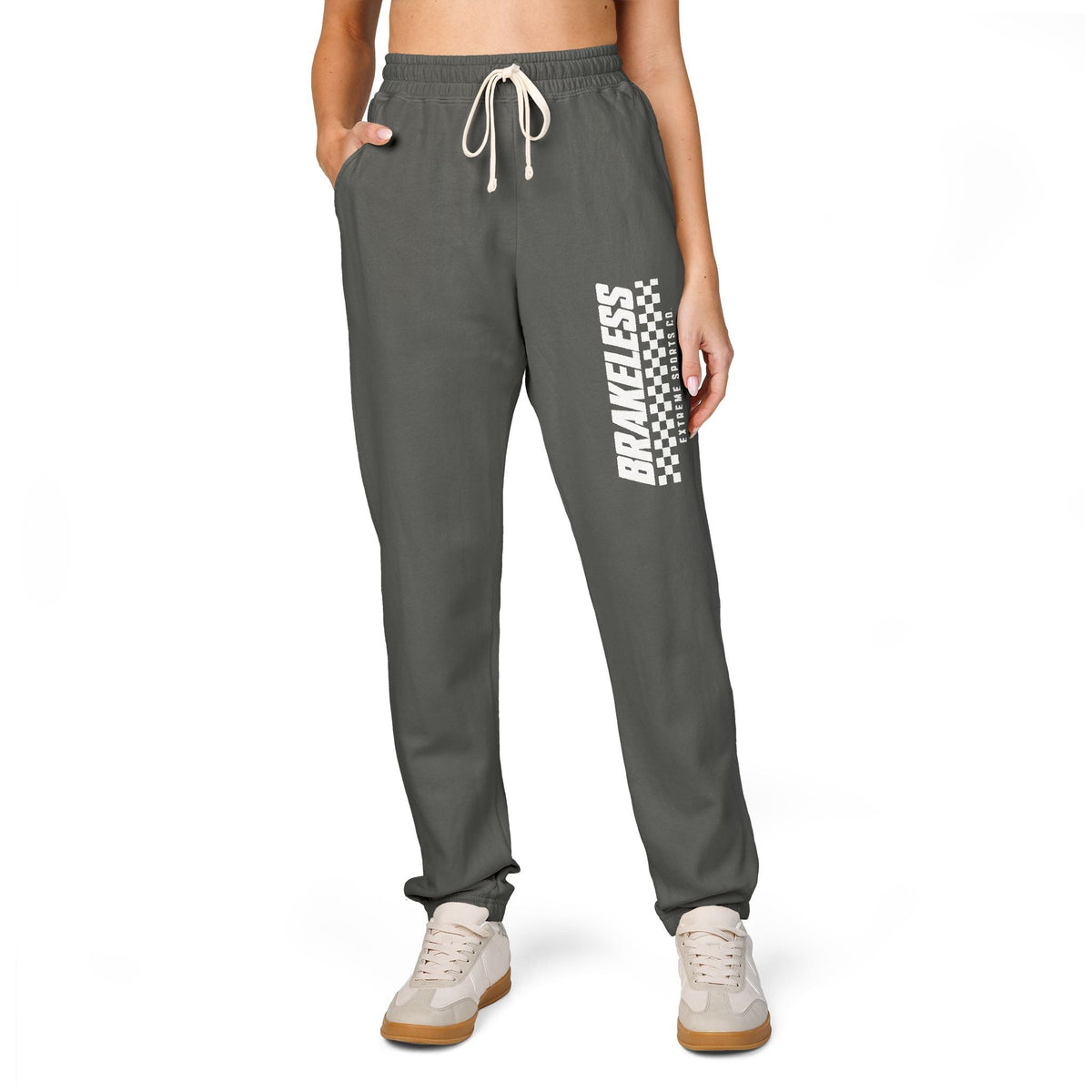 Sweatpants — 'BRAKELESS EXTREME SPORTS CO.' Fleece Joggers - Trousers - BRAKELESS