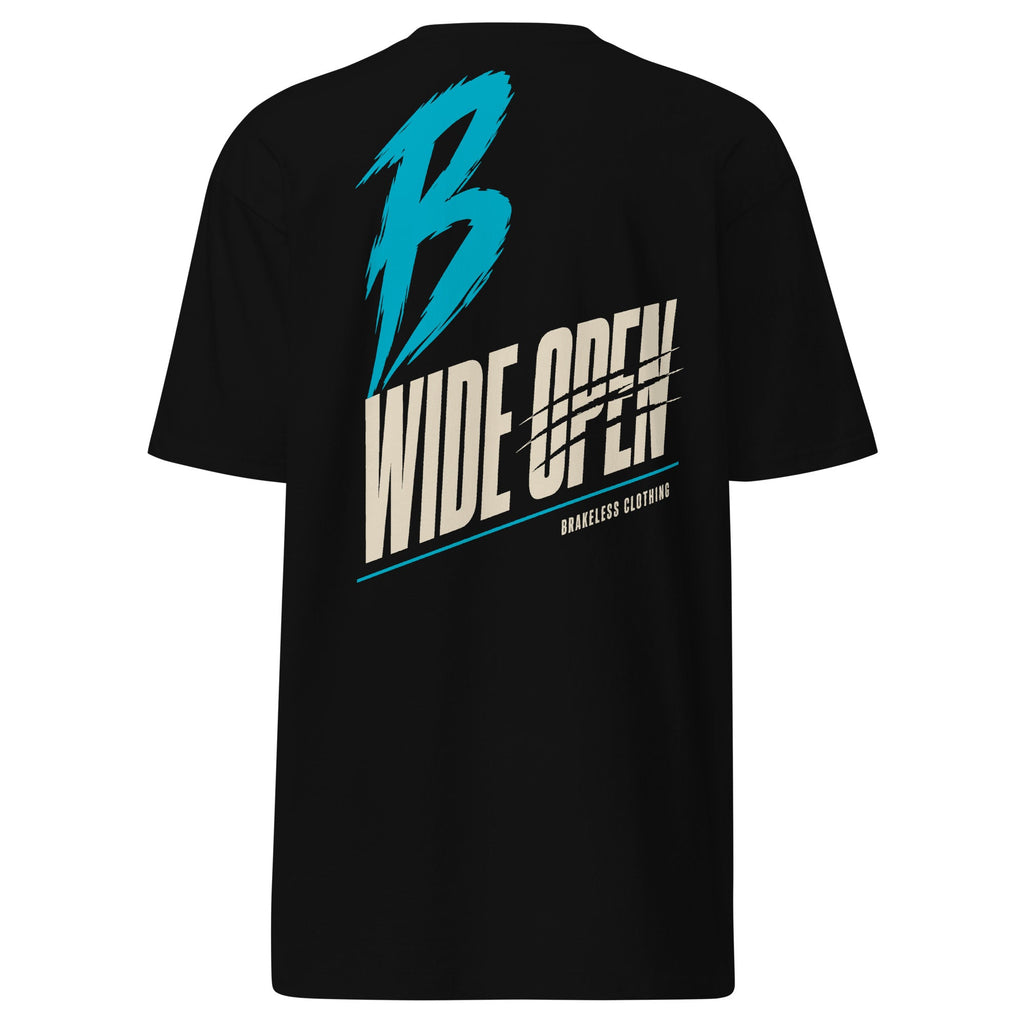 WIDE OPEN - Men’s premium heavyweight tee - BRAKELESS